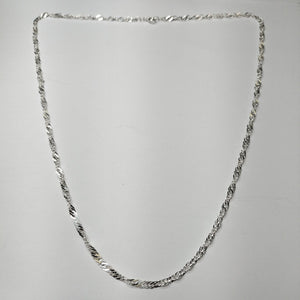 CADENA TEJIDO MEDIO TORZAL PLATA .925 55 CM 5.6 GR (NUEVO)