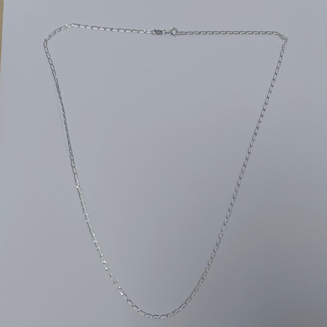 CADENA TEJIDO ESLABONES PLATA .925 55 CM 2.9 GR (NUEVO)