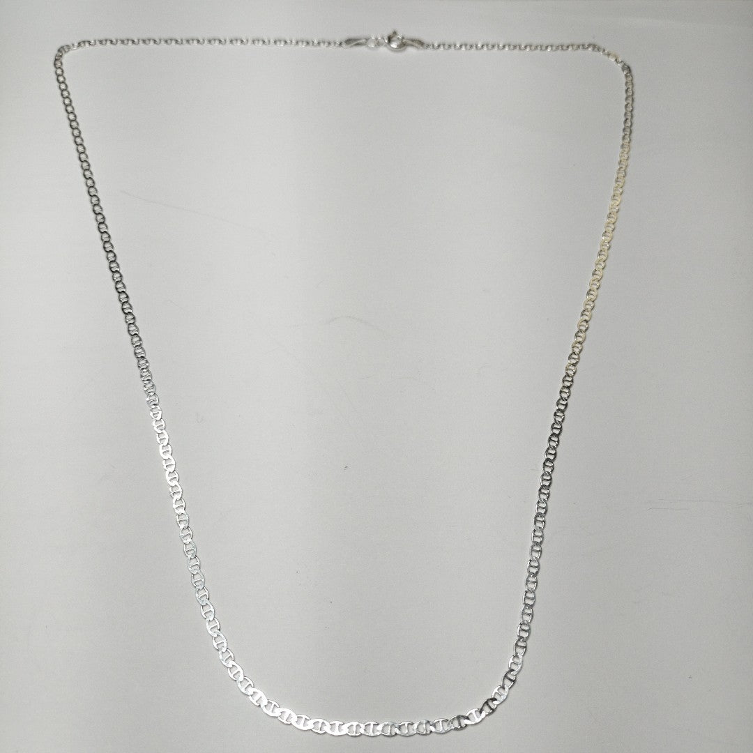 CADENA TEJIDO GUCHI PLATA .925 55 CM 3.7 GR (NUEVO)