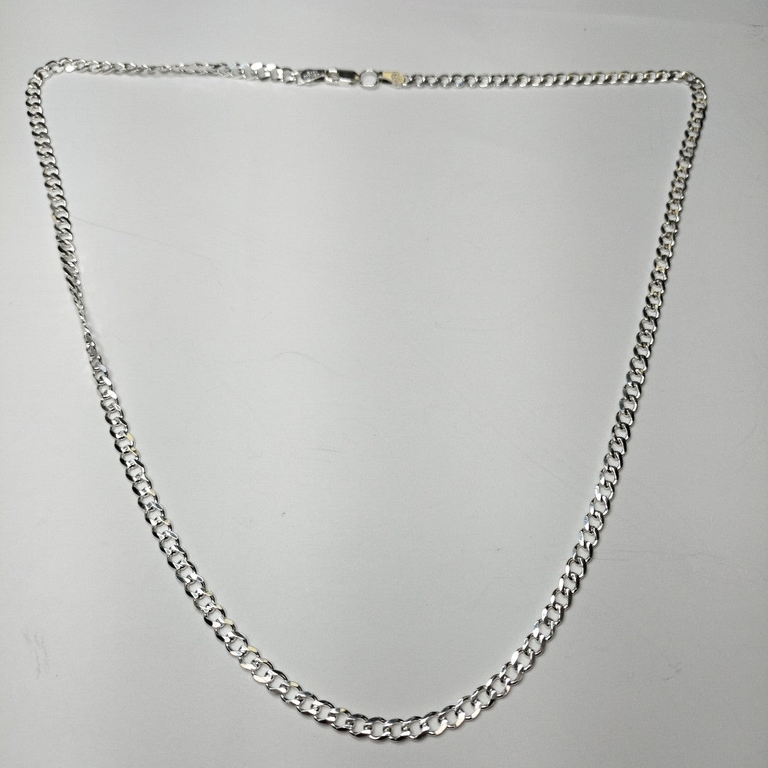 CADENA TEJIDO BARBADO PLATA .925 55 CM 12 GR (NUEVO)