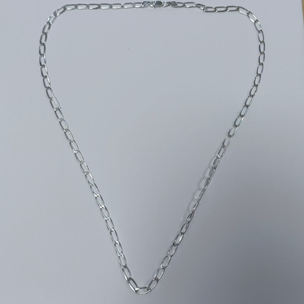 CADENA TEJIDO ESLABONES PLATA .925 55 CM 10.4 GR (NUEVO)