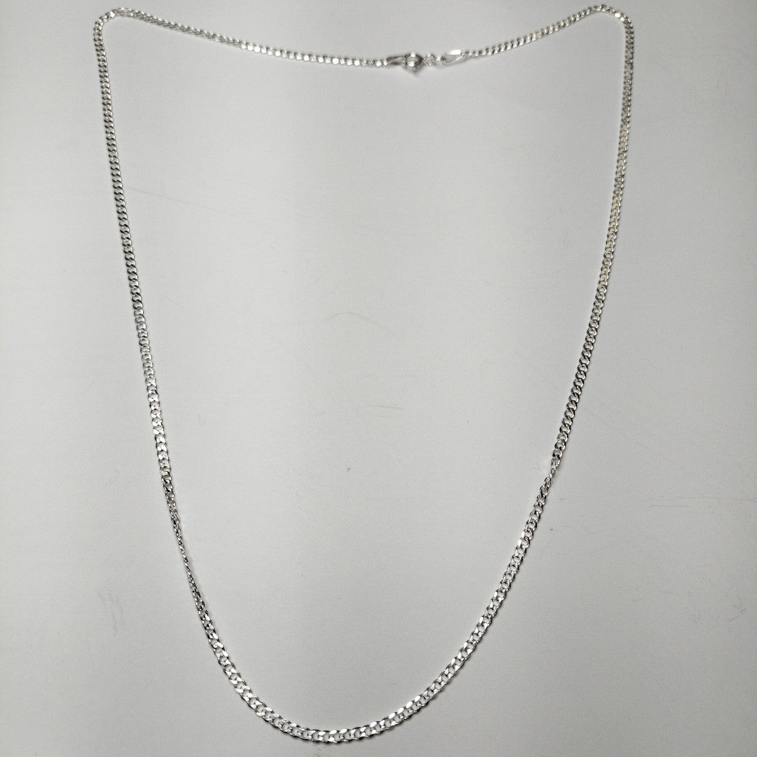 CADENA TEJIDO BARBADO PLATA .925 55 CM 5.4 GR (NUEVO)