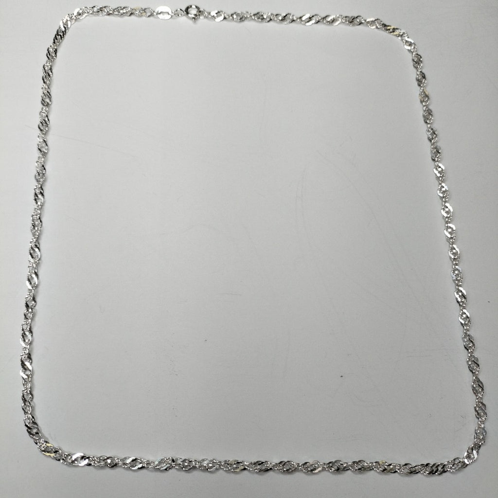 CADENA TEJIDO MEDIO TORZAL PLATA .925 55 CM 5.6 GR (NUEVO)