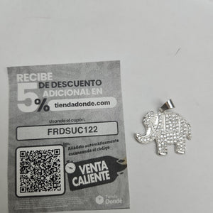 DIJE ELEFANTE C/CIRCONIAS PLATA .925 5.4 GR (NUEVO)