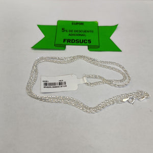 CADENA TEJIDO ESLABONES PLATA .925 55 CM 4.1 GR (NUEVO)