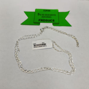 CADENA TEJIDO ESLABONES PLATA .925 60 CM 3.2 GR (NUEVO)