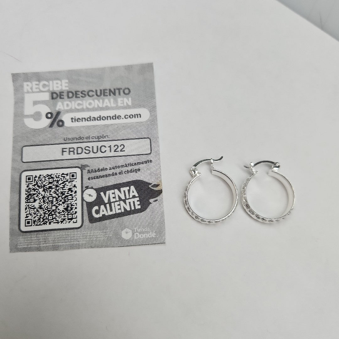 PAR ARRACADAS FACETADAS PLATA .925 3.5 GR (NUEVO)