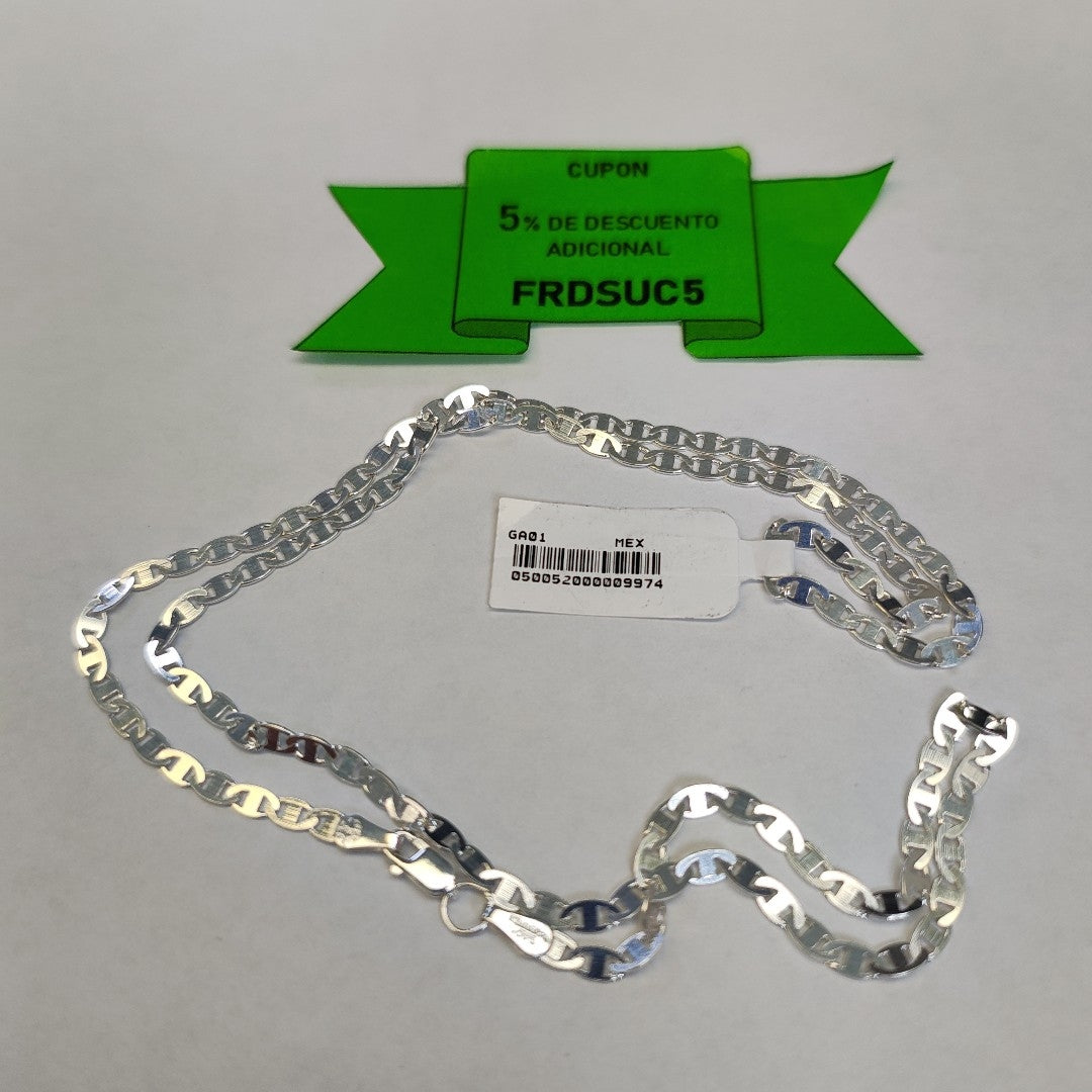 CADENA TEJIDO GUCHI PLATA .925 60 CM 9.6 GR (NUEVO)