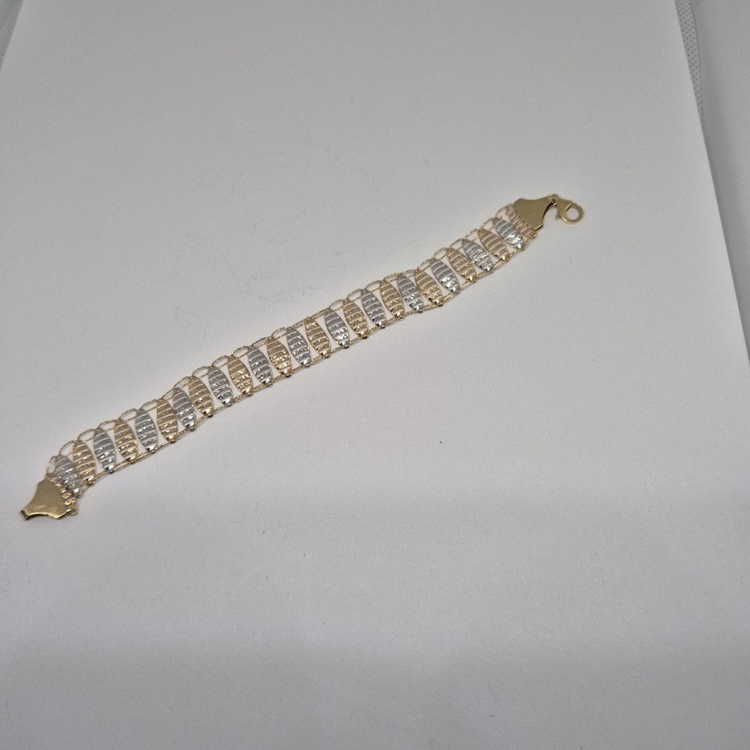 PULSERA ORO COMBINADO 14 K 5.6 GRMS (SEMINUEVO)