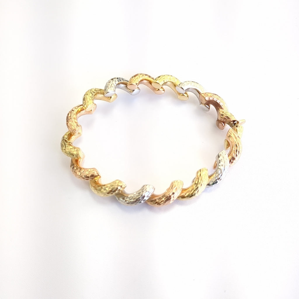 PULSERA ORO COMBINADO 14 K 21.6 GRMS (SEMINUEVO)