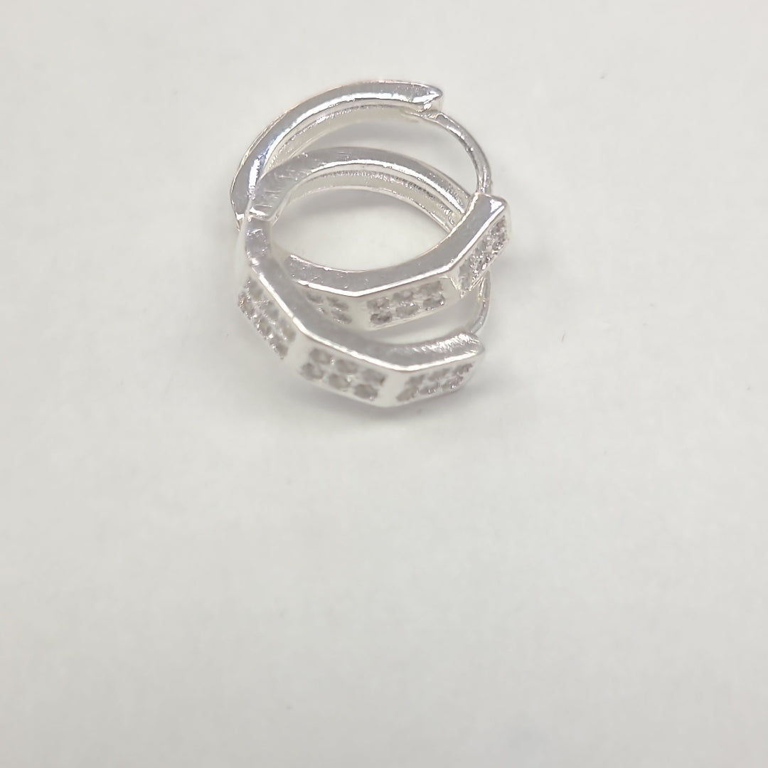 ARRACADAS C/CIRCONIAS PLATA .925 2.5 GR (NUEVO)