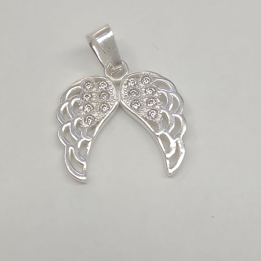 DIJE ALAS C/CIRCONIAS PLATA .925 2.2 GR (NUEVO)