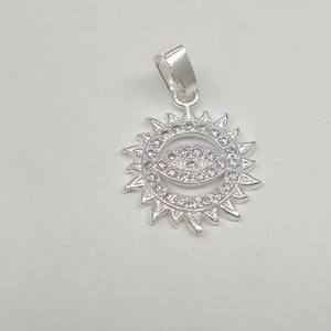 DIJE OJO MAGICO CON CIRCONIAS PLATA .925 2 GR (NUEVO)