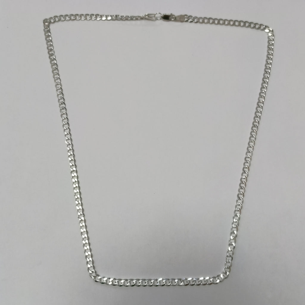 CADENA TEJIDO BARBADO PLATA .925 55 CM 12.5 GR (NUEVO)