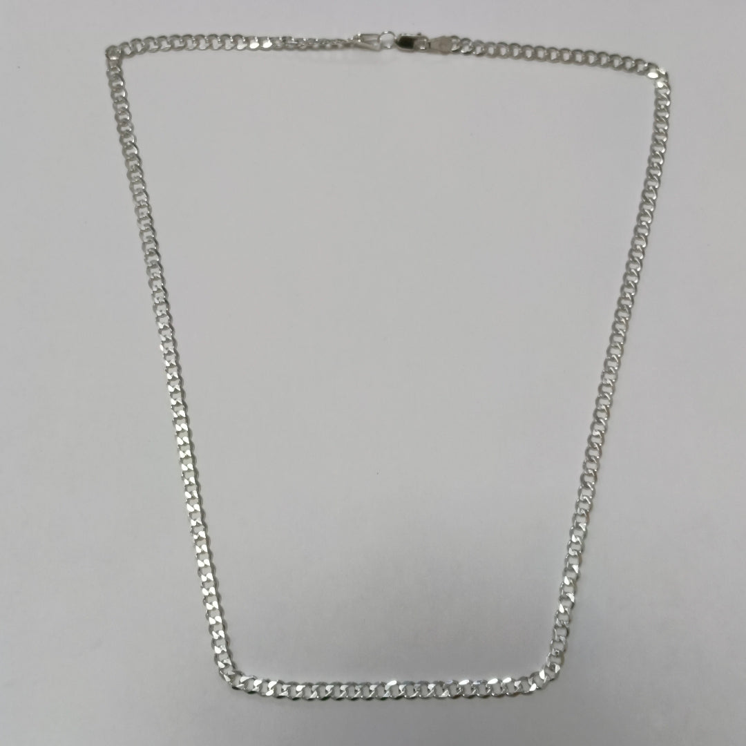 CADENA TEJIDO BARBADO PLATA .925 55 CM 12.5 GR (NUEVO)