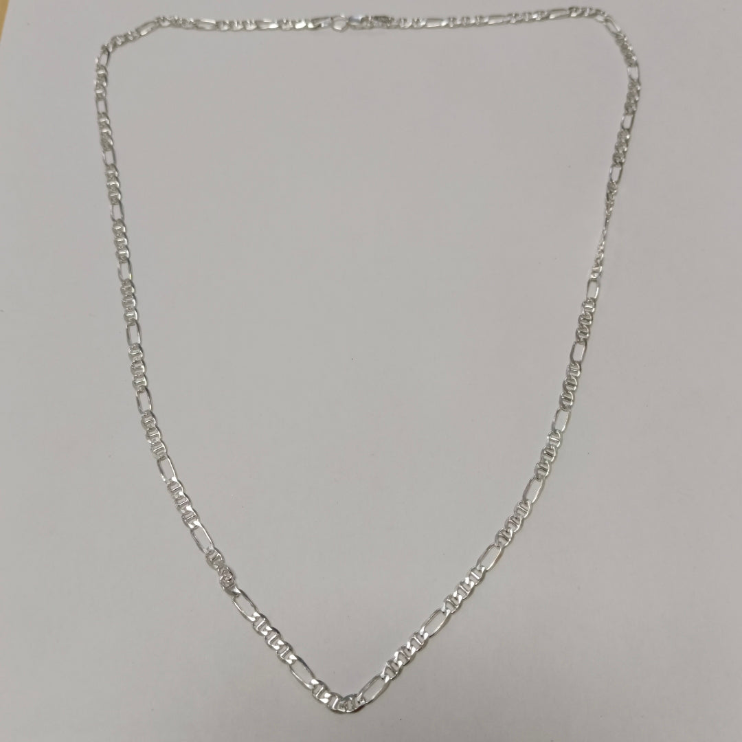 CADENA TEJIDO MARINERO PLATA .925 55 CM 7.8 GR (NUEVO)