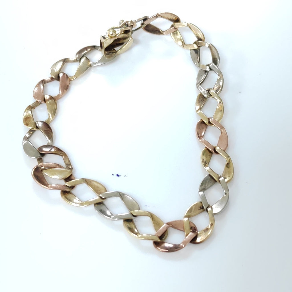 PULSERA ORO COMBINADO 10 K 8,50 GRMS (SEMINUEVO)