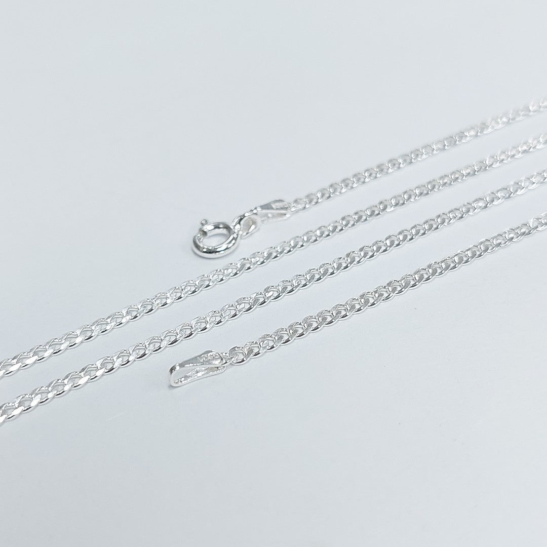 CADENA TEJIDO BARBADO PLATA .925 55 CM 5.2 GR (NUEVO)