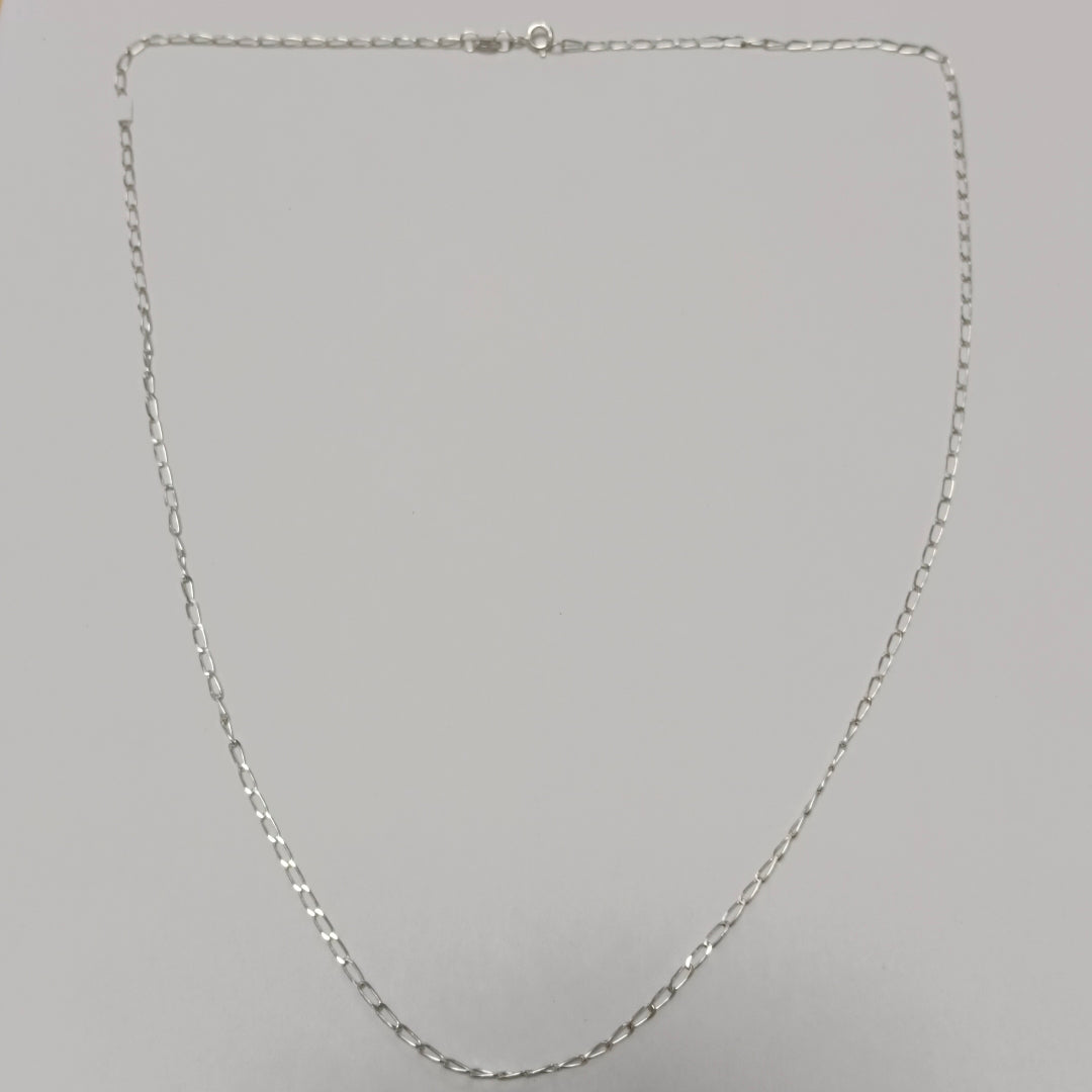 CADENA TEJIDO ESLABONES PLATA .925 55 CM 2.9 GR (NUEVO)
