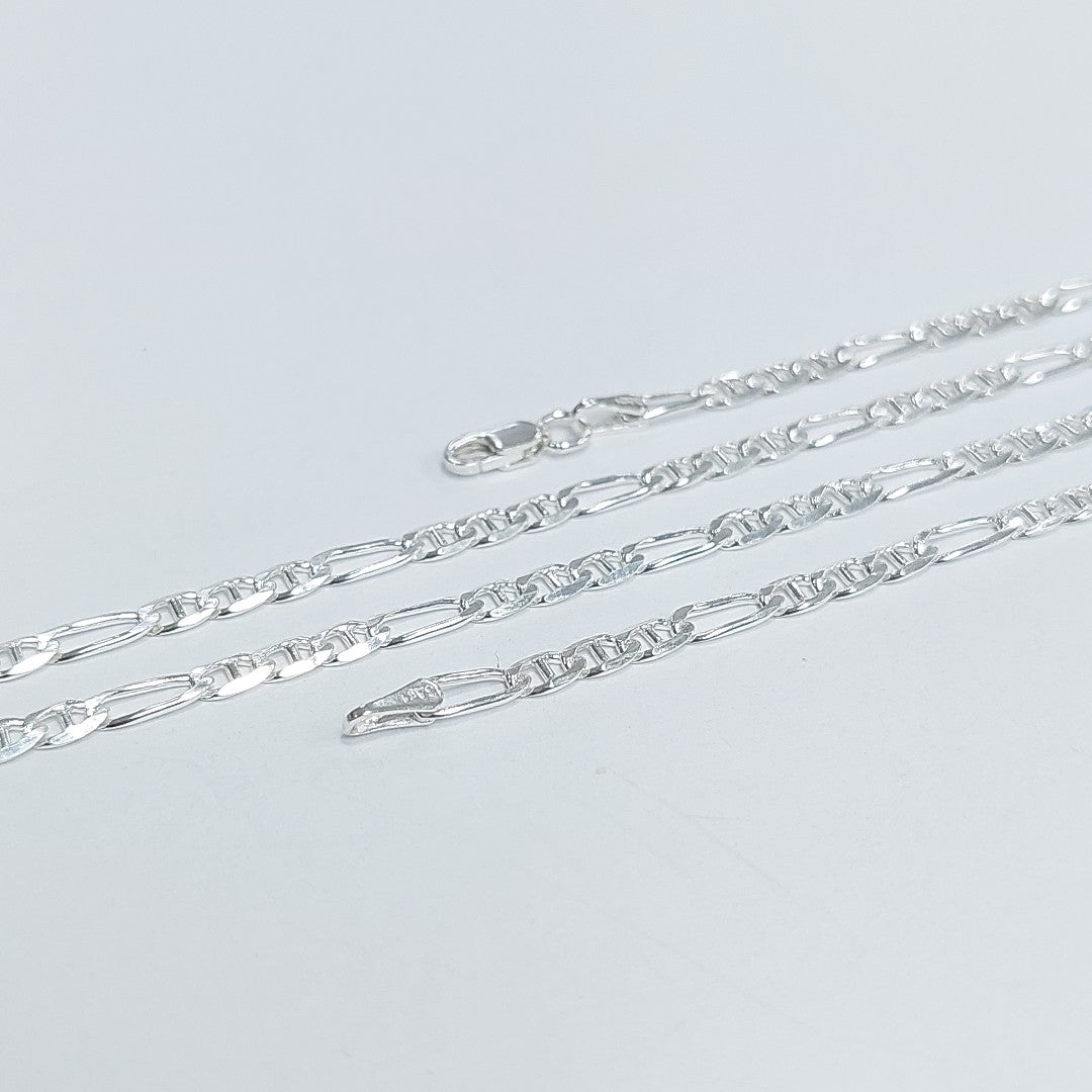 CADENA TEJIDO MARINERO PLATA .925 55 CM 7.8 GR (NUEVO)