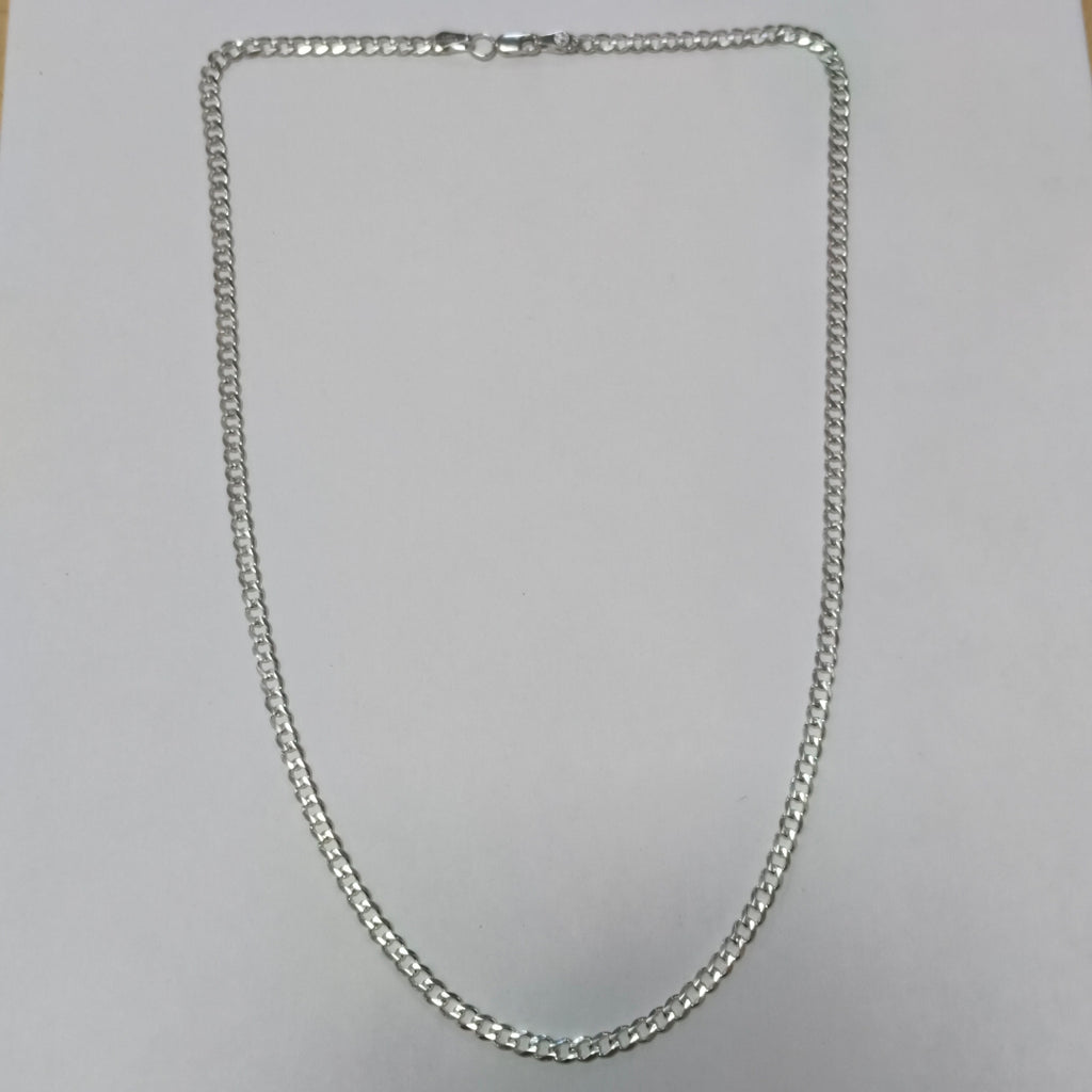 CADENA TEJIDO BARBADO PLATA .925 55 CM 12.5 GR (NUEVO)