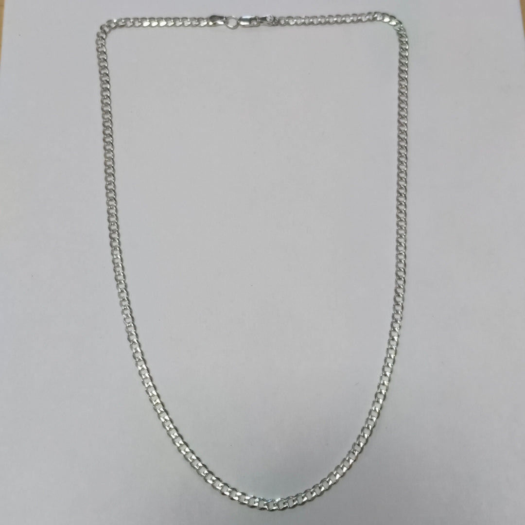 CADENA TEJIDO BARBADO PLATA .925 55 CM 12.5 GR (NUEVO)