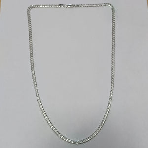 CADENA TEJIDO BARBADO PLATA .925 55 CM 12.5 GR (NUEVO)