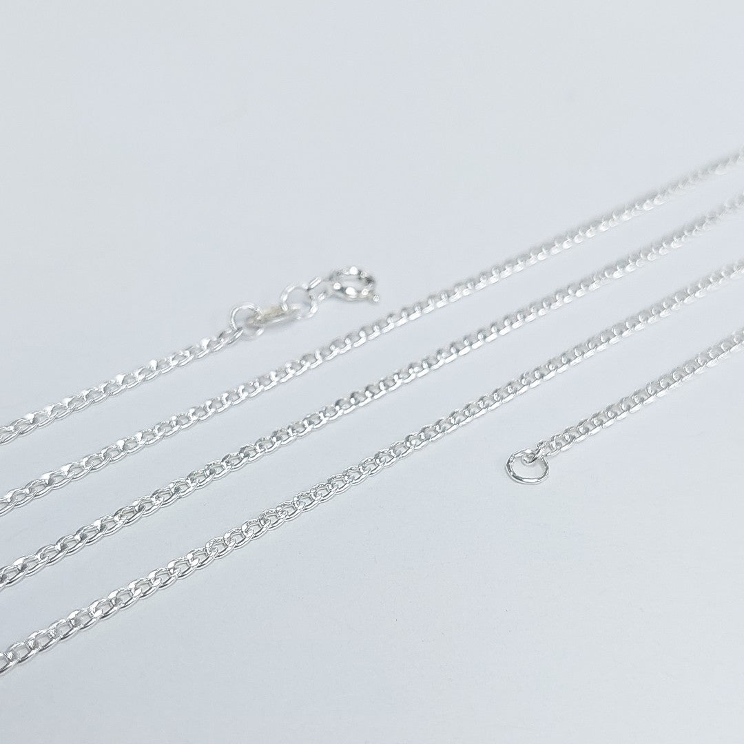 CADENA TEJIDO BARBADO PLATA .925 60 CM 4.1 GR (NUEVO)