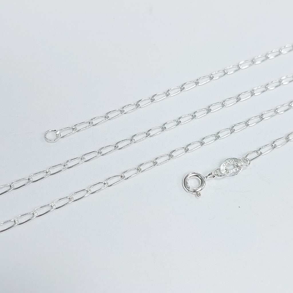 CADENA TEJIDO ESLABONES PLATA .925 55 CM 2.8 GR (NUEVO)