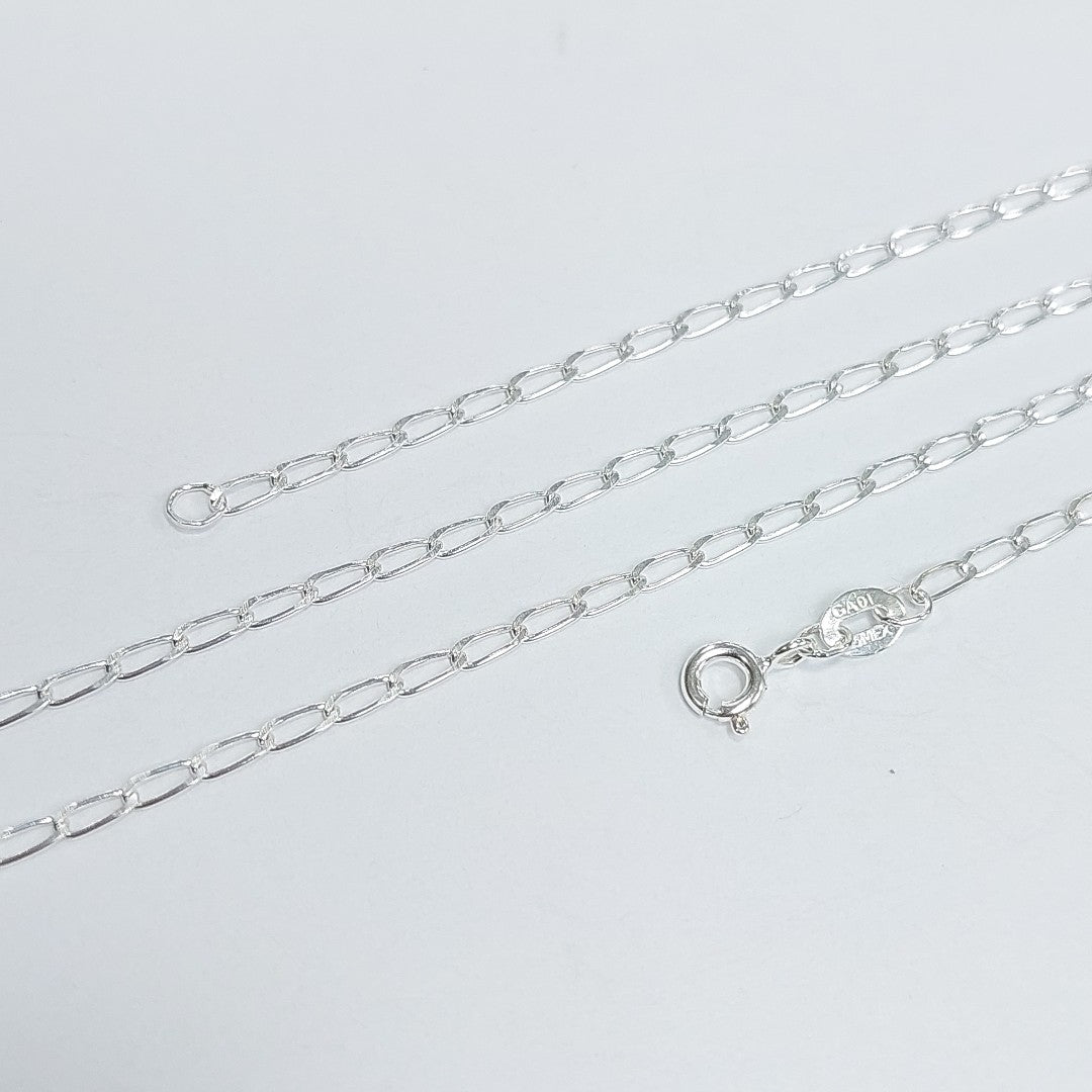 CADENA TEJIDO ESLABONES PLATA .925 55 CM 2.8 GR (NUEVO)