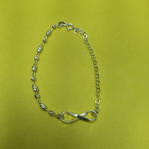 PULSERA TEJIDO INFINITO PLATA .925 18 CM 2.2 GR (NUEVO)