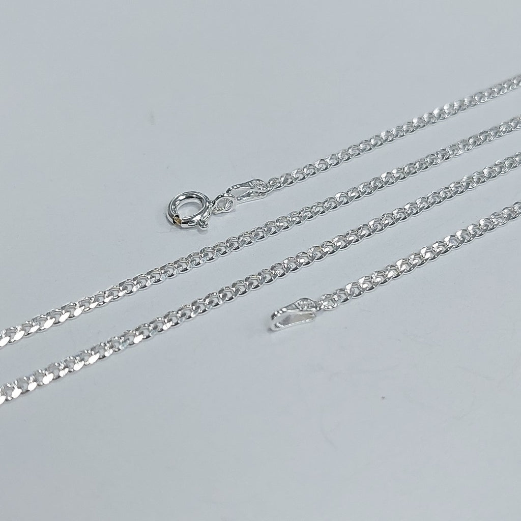 CADENA TEJIDO BARBADO PLATA .925 55 CM 5.2 GR (NUEVO)