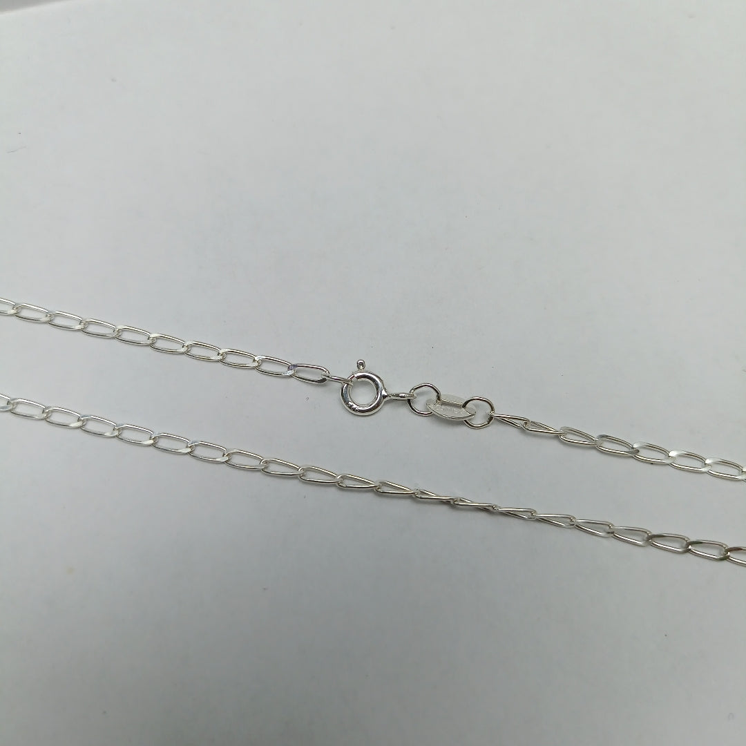 CADENA TEJIDO ESLABONES PLATA .925 55 CM 2.9 GR (NUEVO)