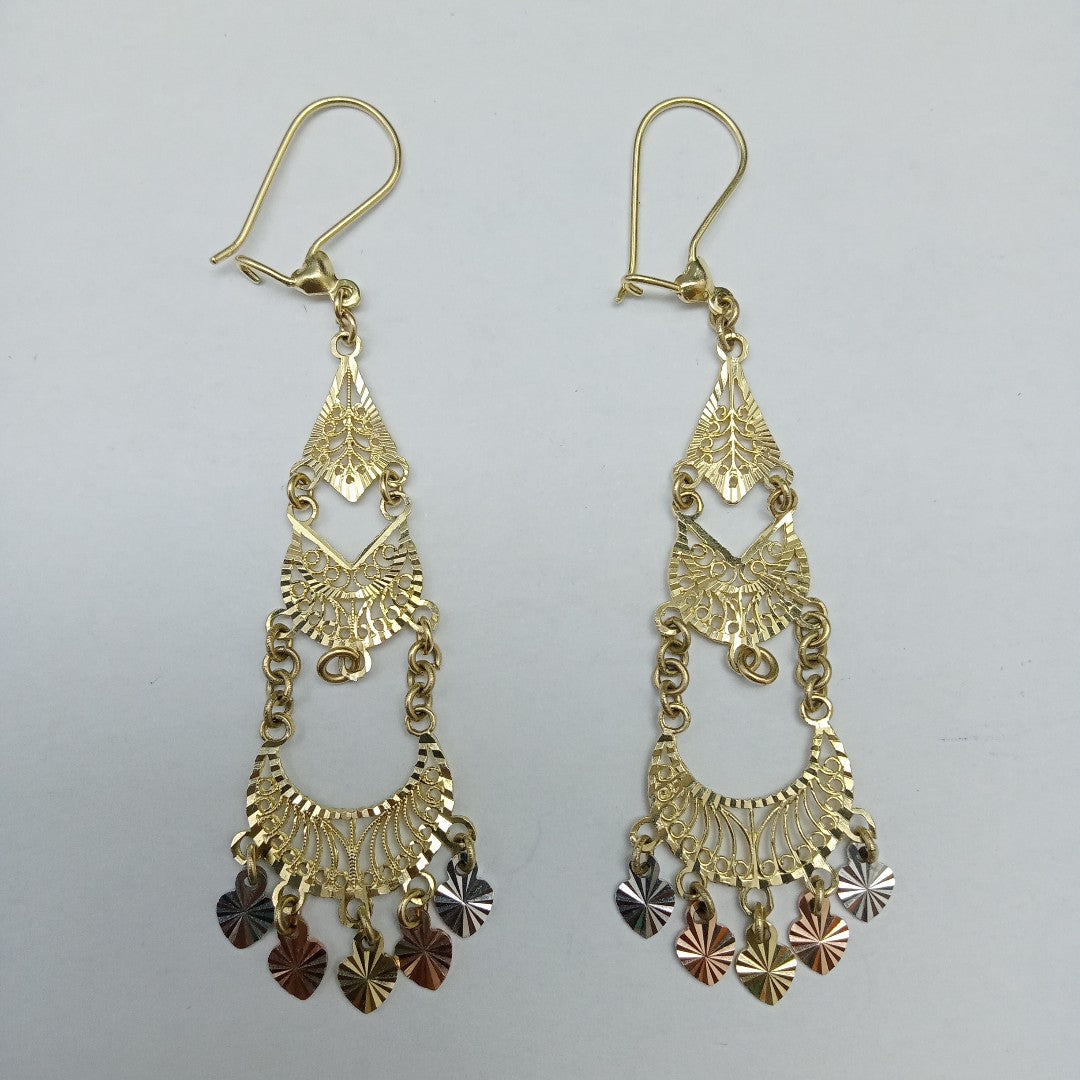 ARETES PAR ORO 14 K 4,60 GRMS (SEMINUEVO)