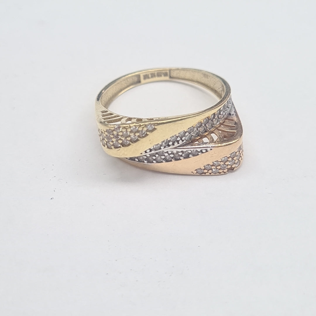 ANILLITO ORO COMBINADO 14 K 2.8 GRMS (SEMINUEVO)