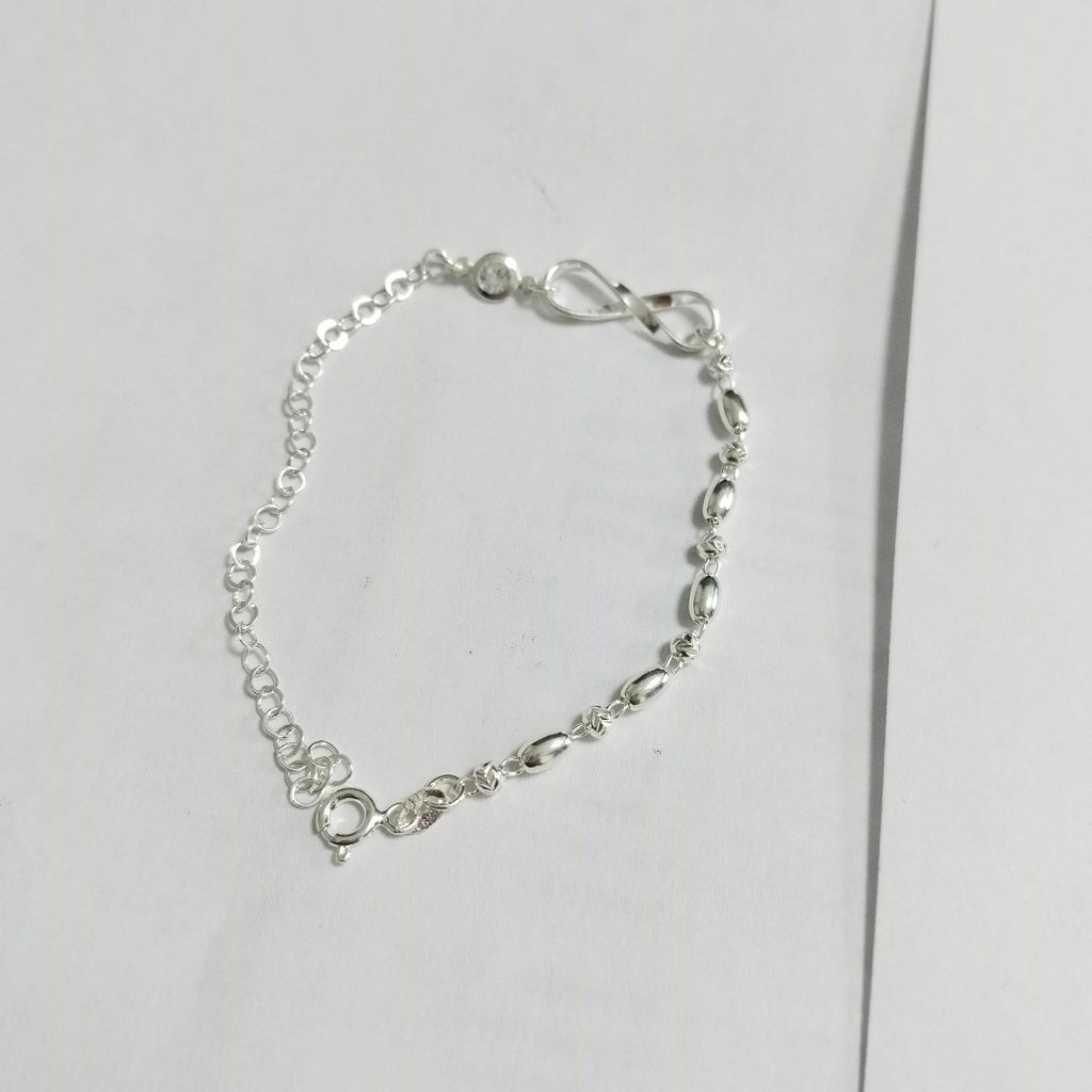 PULSERA TEJIDO ESPECIAL PLATA .925 18 CM 2.6 GR (NUEVO)