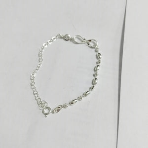 PULSERA TEJIDO ESPECIAL PLATA .925 18 CM 2.6 GR (NUEVO)