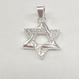 DIJE ESTRELLA DE DAVID C/CIRCONIAS PLATA .925 2.6 GR (NUEVO)