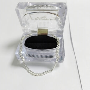 PULSERA TEJIDO BARBADA PLATA .925 16 CM 4.2 GR (NUEVO)
