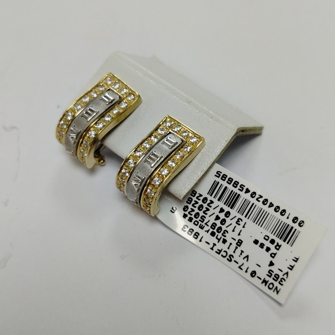 ARETES PAR ORO, ORO BLANCO 14 K 7.4 GRMS (SEMINUEVO)