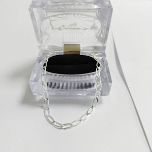 PULSERA TEJIDO ESLABONES PLATA .925 21 CM 4.1 GR (NUEVO)