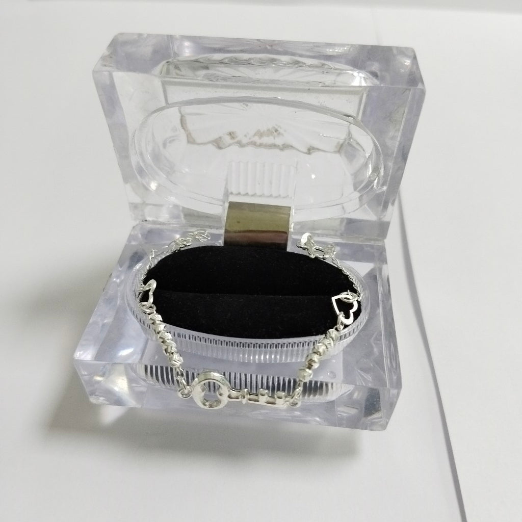 PULSERA TEJIDO LLAVE PLATA .925 18 CM 2.3 GR (NUEVO)
