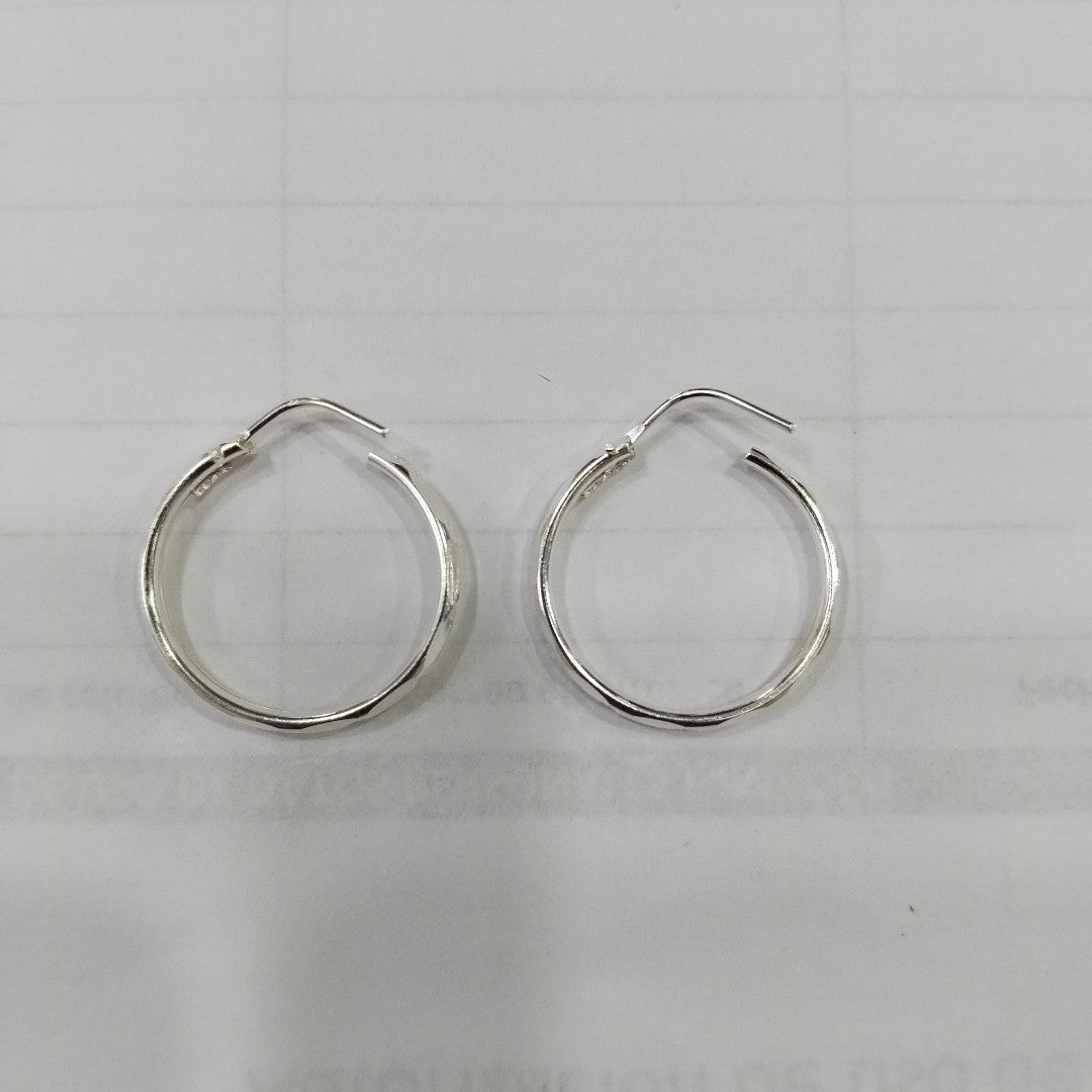 PAR ARRACADAS FACETADA PLATA .925 2.1 GR (NUEVO)