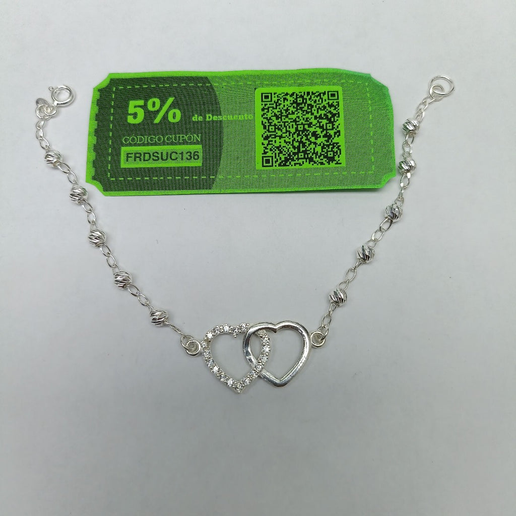 PULSERA TEJIDO TEJIDO ESPECIAL PLATA .925 18 CM 3.9 GR (NUEVO)