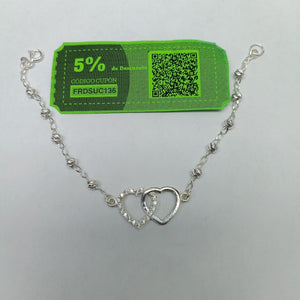 PULSERA TEJIDO TEJIDO ESPECIAL PLATA .925 18 CM 3.9 GR (NUEVO)
