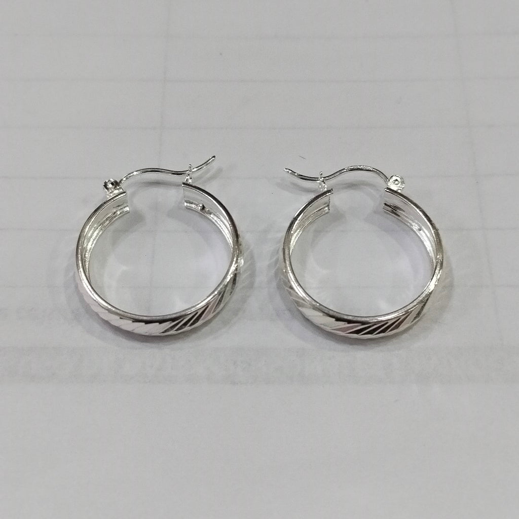 PAR ARRACADAS LABRADAS PLATA .925 2.2 GR (NUEVO)