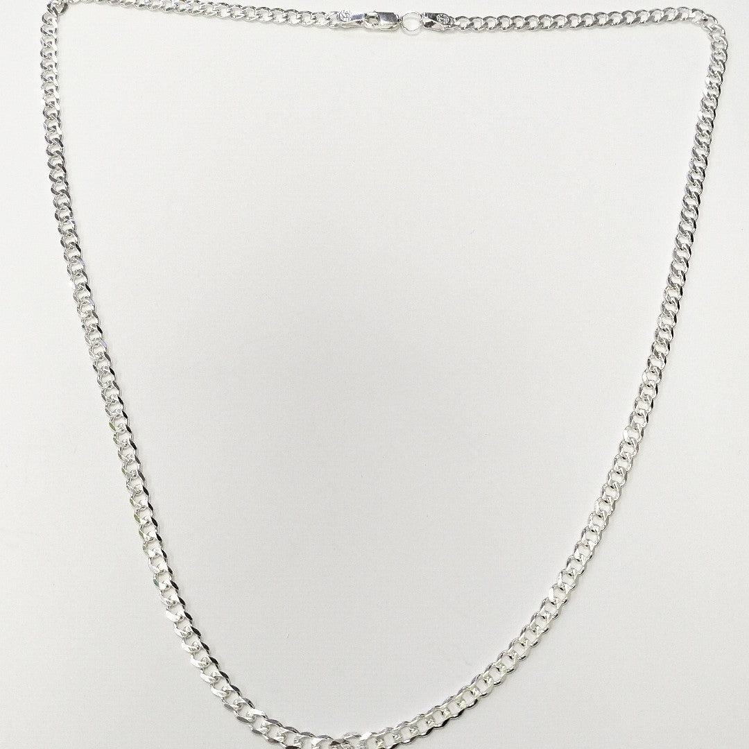 CADENA TEJIDO BARBADO PLATA .925 55 CM 12 GR (NUEVO)