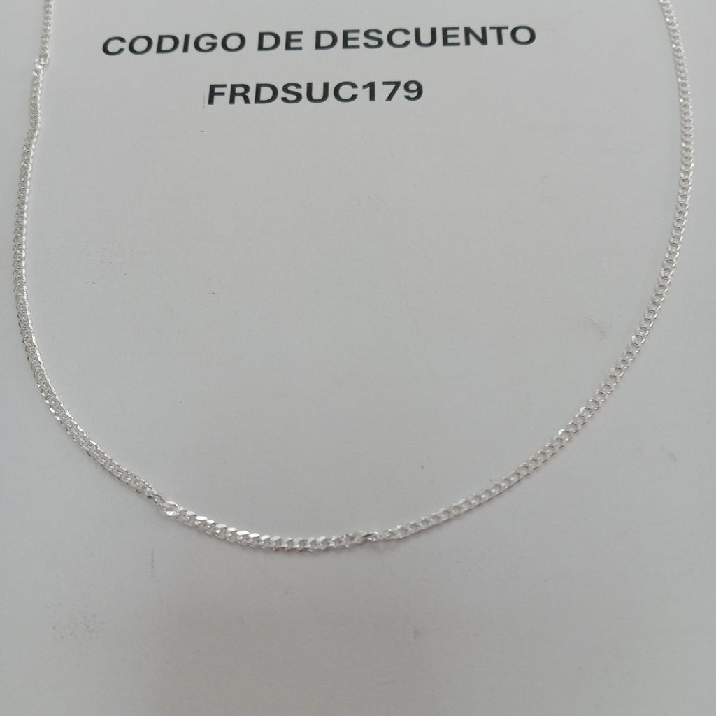 CADENA TEJIDO BARBADO PLATA .925 55 CM 5.2 GR (NUEVO)