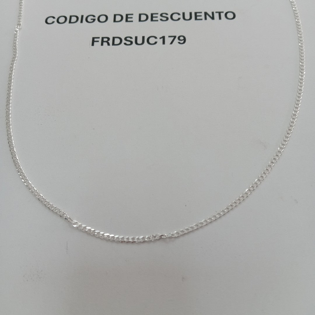 CADENA TEJIDO BARBADO PLATA .925 55 CM 5.2 GR (NUEVO)