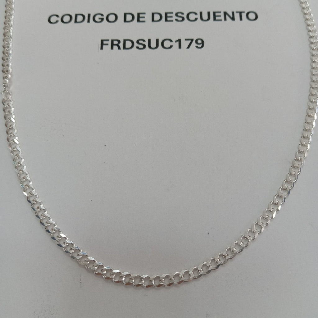 CADENA TEJIDO BARBADO PLATA .925 55 CM 12.7 GR (NUEVO)